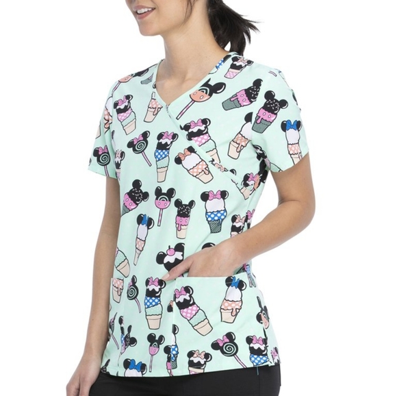 Disney mickey mouse ice cream social scrub top size 2x. Ice cream mickey mouse. - Picture 7 of 9